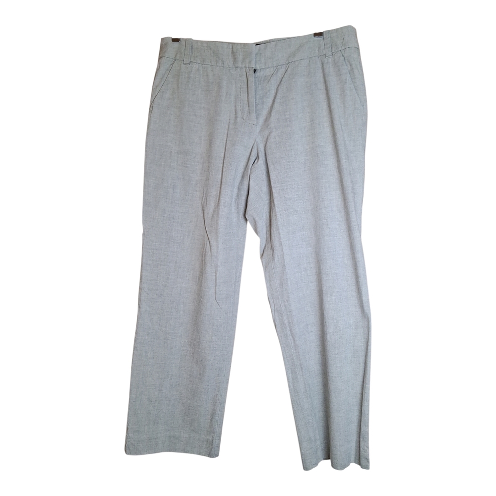 J Crew Women's Grey Cocktail 100% Cotton Capri Pants City Fit 8